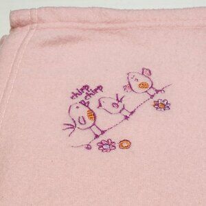 Fisher Price pink bird blanket chirp